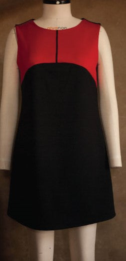 Red and Back Mod Dress